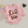 One-Pieces Baby Sweatshirt Strampler Neugeborene Kind Mädchen Baumwolle übergroß