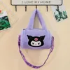 Kawaii Cartoon Kuromi Melodie Cinnamoroll Plüsch Umhängetasche Anime Plüsch Messenger Bag Keys Münzgrundstück Handtasche Geschenk