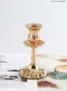 Titulares de vela Gold / Silver Iron Holder Creative Metal Wedding Table Decoracion Candlestick para Ornamento de Desktop Swieczniki