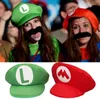 Super Marios Bros Cartoon Hat Luigi broderie anime figuring périphériques de baseball Cap Shade Protection Sun Protection Enfants Cosplay Gifts 240414