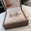 Серьги -грибы Custom Solid 10K White Gold Women 1 2 3 4 5 Карат Моассанит Бриллианты Свадебная вечеринка годовщина лента