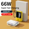 Банк 66W Super Fast Forging Power Bank 20000MAH Portable Charger Внешний аккумулятор для iPhone 14 Xiaomi Huawei Samsung PowerBank