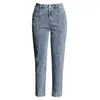 Женские джинсы уличная одежда мода Женщины скинни карандаш корейская одежда укороченные брюки весна лето с высокой талией повседневные брюки