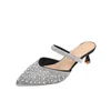 Dress Shoes Ladies 2024 Fashion Modern Sandals Dames Mature Elegant Party Women Powins Pointed Toe vrouw