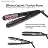 Curling Irons Iron Iron Ceramico a pelo dritta pettine pettine Curling Strumento di styling piatto Q240425