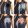 Brooches Feather Brooch Women Fashion Lapel Pins Hair Hat Accessories Ostrich Corsage Pin For Sweater Dropship