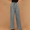 Women's Pants Trousers For Women Summer Comfortable And Fashionable Striped Wide Leg Strap High Waist Yoga Clothes