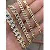 Anant Fashion 16mm Wide Heavy Gold Cuban Link Chain Zircon Box Lock with Moissanite and Pearl 14k 18k Necklace for Men India