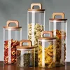 Storage Bottles Jars Glass sealed jar household tea warehouse kitchen storage green black bottle H240425