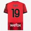 23 24 24 Milans Ibrahimovic Giroud Soccer Jerseys 2023 Pulisic Theo Tonali Reijnders koszulka Romagnoli Rafa Lea S.castiljo Reijnders Loftus-Cheek Football Mundliform111111