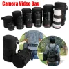 Väskor Deluxe Camera Lens Bag Portable Waterproof Pouch för DSLR Nikon Canon Sony Olympus Case Soft Padded