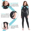 Womens 2mm Neoprene Wet Suits Full Body Wetsuit for Diving Snorkeling Surfing Swimming Canoeing in Cold Water Back Zipper Strap 240416