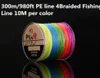300m980ft PE 라인 4 브레이드 낚시 색상 당 10m 다색 10100lb 바닷물에 대한 10100lb 테스트 고품질 고품질 5912125