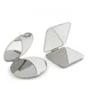 Mirrors 1pc Portable Women Stainless Steel Makeup Mirror Hand Pocket Folded-Side Cosmetic Make Up Mirror Small Various Shapes