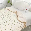 Blankets Swaddling 3D Minky Dot Baby Blanket Newborn Cotton Gauze Blanket Toddler Rainbow Leopard Print Super Soft Muslin Throw Swaddle Wraps