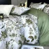 Sets Vintage Green Botanical Flowers Duvet Cover Set 600TC Ägyptische Baumwolle Luxus weiche Bettwäsche Set Quilt Deckbettbettblech Kissenbezüge