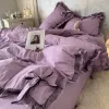 conjuntos nórdicos cinza branco colcha tampa coreana prinsess arco garotão conjuntos de cama