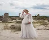 2019 Nya Boho bröllopsklänningar Långa ärmar Bohemiska bröllopsklänningar applikationer Tulle golvlängd strand bröllopsklänningar billiga brud 1560569