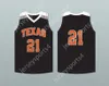 Anpassad Nay Namn Mens Youth/Kids Player 21 Texas D1 Ambassadors AAU Black Basketball Jersey 1 Top Stitched S-6XL