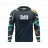 Akcesoria pelagiczne odzież łowiska lato na świeżym powietrzu Mężczyzny T -Shirt Fish Shirt Ochraniacze przeciwsłoneczne Oddychane z kapturem odzież do wędkowania