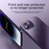 Caisses de téléphone portable Luxury Full Lens Protection Ag Cases en verre givré pour iPhone 15 Pro Max 14 11 12 13 MINI XS XR plus couvercle mat trempé liquide D240424