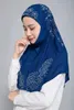 Vêtements ethniques H006 Adultes ou Big Gilrs Bonne taille Hijab Muslim Scarf avec des strass Islamic Headscarf Hat Armia Pull on Headwrap Ramadan