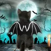Jackets Pet Halloween Trajes, fantasia de morcego de gato de cachorro