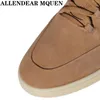 Flache runde Kopfqualität Leder -Herrenschuhe LP Weiche atmungsaktive Krawatte Top -Schicht Cowhide Sneakers Casual Board Schuhe Plattform Schuhe atmungsaktiv