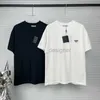 디자이너 남성 T 셔츠 패션 패션 여름 트렌디 브랜드 단색 탑 단순하고 캐주얼 한 분위기 라운드 넥 짧은 슬리브 티셔츠 남자와 여자 티 폴로