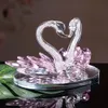 Crystal Swans prydnadsglasfigurer pappersvikt hantverk kreativa svanfigurer vardagsrum skrivbordsdekorationer 240425