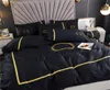 Freizeitbrief Stickerei Bettwäsche Sets weiche Baumwolle 4 -teilige Anzug Designer Bettdecke Deckbettlöz