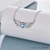 Подвесные ожерелья изысканный белый опекун ангел -колье колье голубой ювелирные украшения ангель