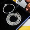 GRA Сертификат Фабрика цена заморожена мойссанитовые алмазные теннисные цепи 10K золотые теннисные сети ожерелье для мужчин