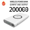 Bank Hot 200000mAh Wireless Power Bank Twoway Super Fast Charging PowerBank Portable Charger Typec Externt batteri för iPhone