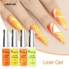 Gel 7pcs/kit Venalisa Liner Gel Super Texture Gel Lacquer Gorgeous Color French Gel Nail Art Design Painting Gel Nail Polish Set