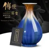 Vasi ceramica glassa forno vaso soggiorno antico imitazione in stile cinese bottiglia in porcellana bottiglia composizione floreale decorazione per la casa
