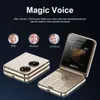 SERVO Pocket S1 Four SIM Card Flip Mobile Phone Speed Dial Magic Voice Flashlight Call Recording 2G GSM Cellular Foldable Phones