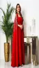 2022 красные атласные вечерние платья Caftan Long Beads Applique Вышивка Дубай Арабские Женщины Формальные выпускные платья2977429