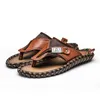 Slippers Handmade Genuine Leather Shoes Cow Men Casual Beach Flip Flops Sneakers Summer Outdoor Footwear Flat Sandals