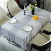 طاولة قطعة قماش A154TABLECLOTH نسيج مقاوم للماء مضاد للثول ومقاوم للزيوت لا غسل غسل مستطيل PVC القهوة.