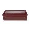 Cases 5 Slots Display Watch Boxes Wood Watch Storage Boxes Case With Lock New Wooden Watch Gift Jewelry Box