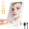 Miroirs Miroir à LED Miroir cosmétique éclairé avec support de fill dimmable Light Len pour la maison de chambre à coucher voyage Vanité portable miroir