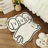 Teppiche kreativer Katzenteppich Korean Cartoon Teppich für Schlafzimmer Nicht-Schlupf-Nachtte Teppich Netter Hund Weiche Boden Matte Tischmatten Dekor Dekor