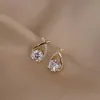 Dangle Chandelier New Trendy Rhinestone Pearl Stud Earrings for Women Exquisite Elegant Shiny Crystal Earrings Wedding Jewelry Birthday Gift