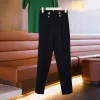 Capris Abbigliamento e Capris Skinny Sturatura dei pantaloni per le donne Leggings Office Pantaloni Harem da donna Slim lavorare Outfit in vita High Waist Cotton