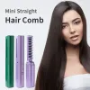 Bürsten tragbare Mini -Haare Kamm schnell erhitzt Haarglätter Pinsel negativer Ion Antiscald USB wiederaufladbare nasse und trockene Dualkonsum