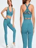 Tenue de yoga SETRAPEUR SET SETT SPORTS SUITS LEGGINGSPUSH PUST UP GEST 2 Peice Leopard Sportswear Women Fitness2816881