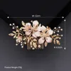 Bruiloft haar sieraden mode bloemen haar kam clips voor vrouwen accessoires prom gouden kleur parel bruids bruid haar sieraden bruid headpiece d240425