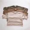 T-Shirts Frühling neues Sweatshirt Lose Mode langhältige Tops O-Neck Kinder Baby Casual Hoodies Jungen Kleidung Kleinkind Pullover Blusen H240425