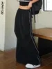 Skirts Cargo Skirt Woman Fashion Drawstring High Waist Y2k Grunge Solid Tight Elastic Long Summer Clothing For Women
